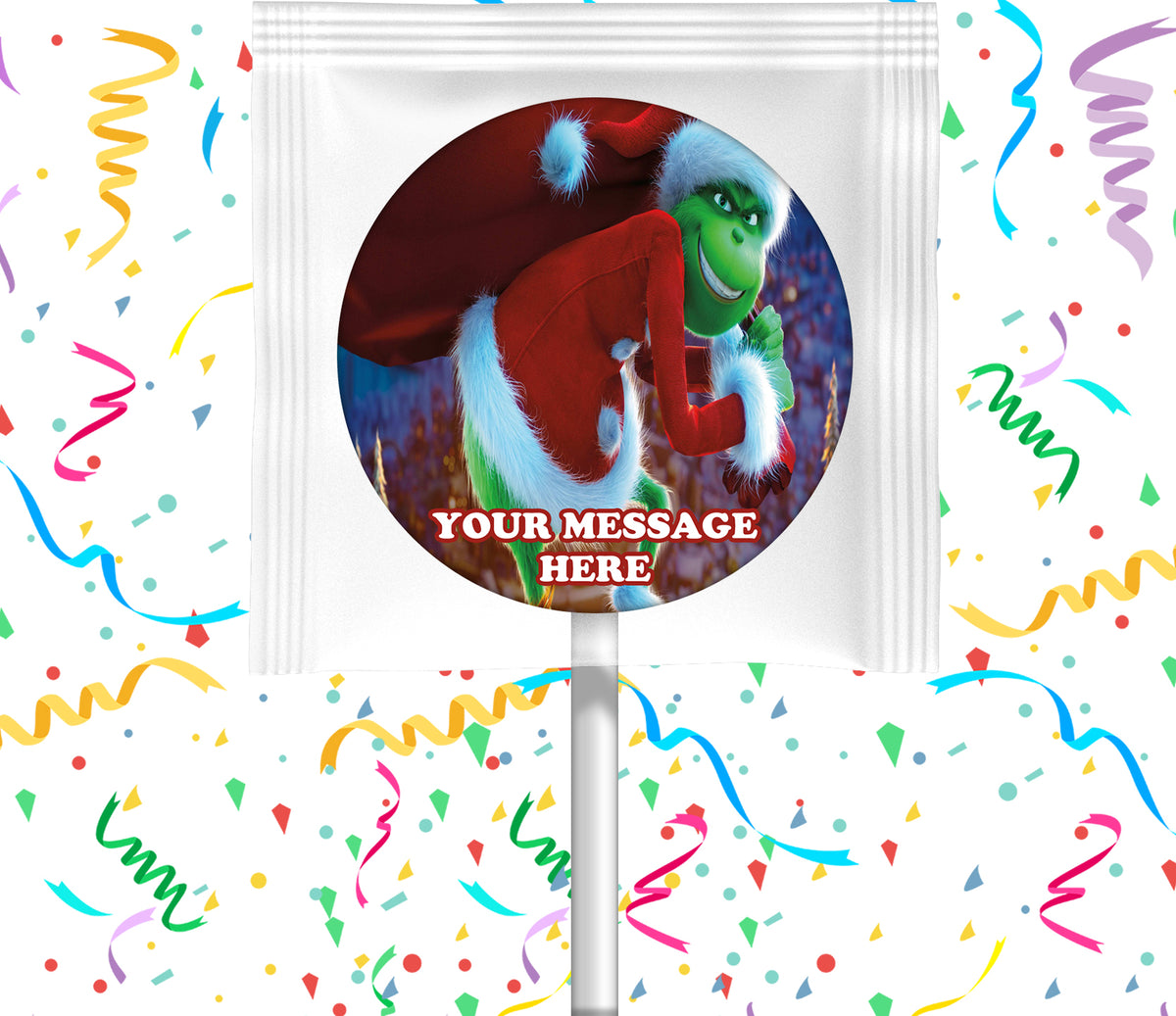 The Grinch Lollipops Party Favors Personalized Suckers 12 Pcs