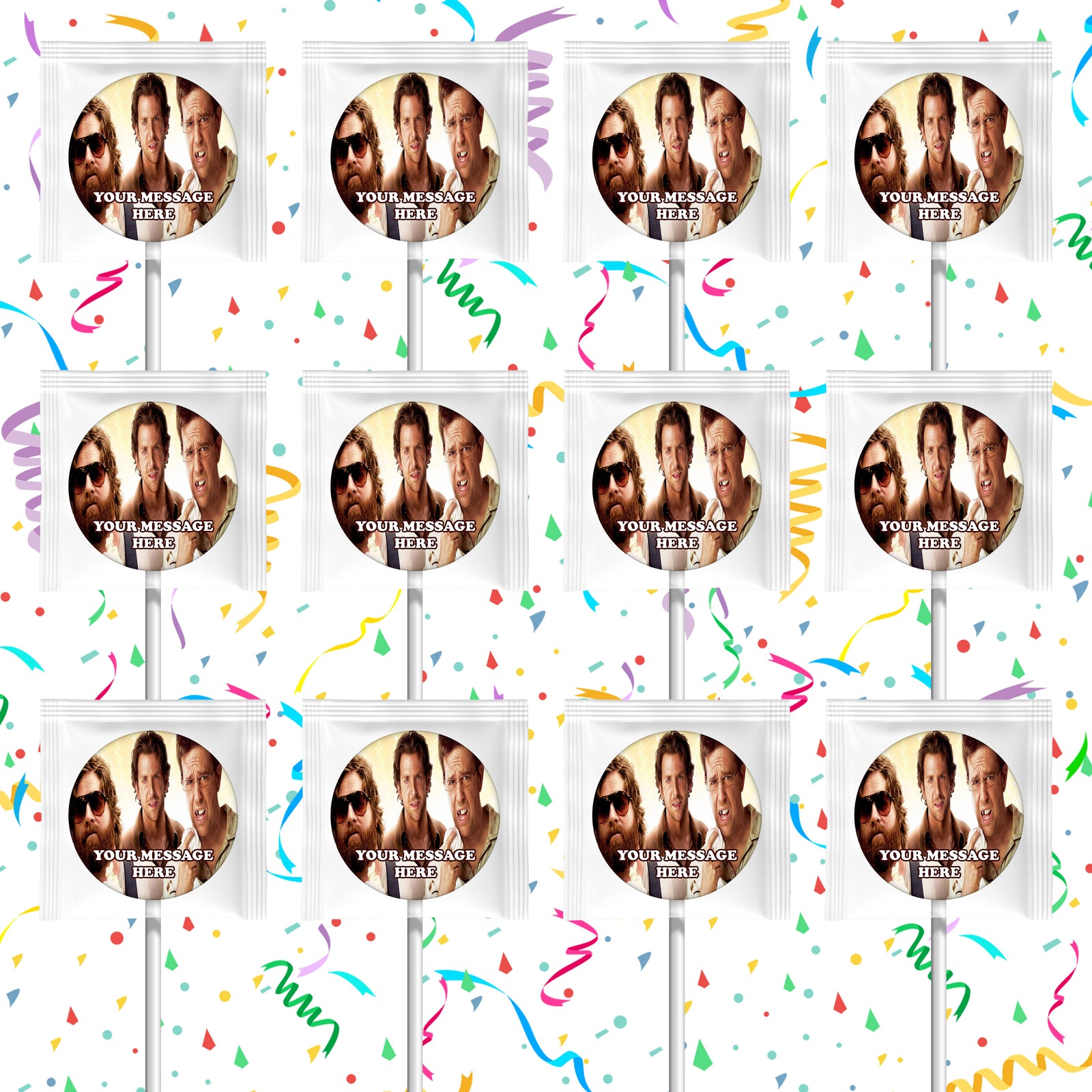 The Hangover Lollipops Party Favors Personalized Suckers 12 Pcs