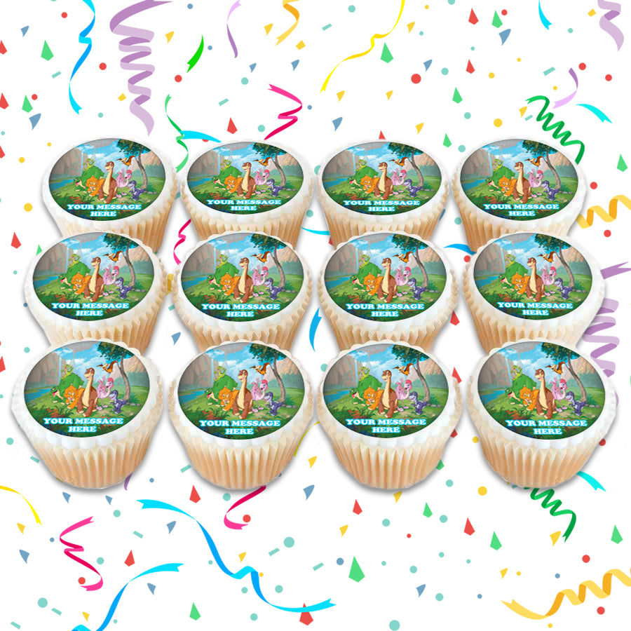 The Land Before Time Edible Cupcake Toppers (12 Images) Cake Image Icing Sugar Sheet Edible Cake Images