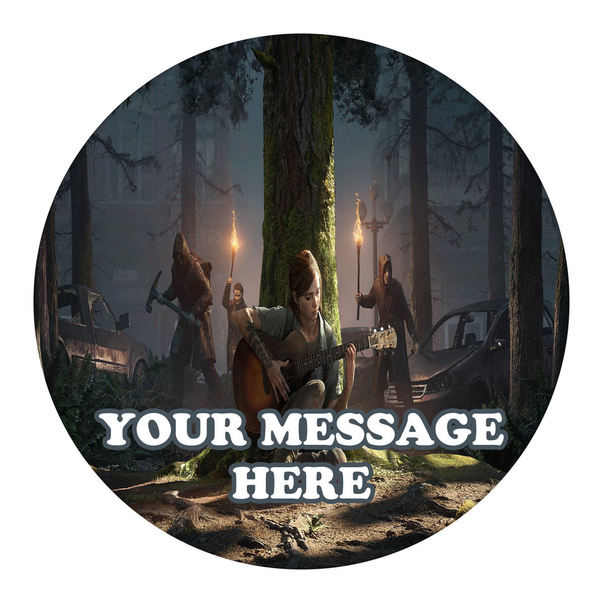 The Last Of Us Edible Image Cake Topper Personalized Frosting Icing Sheet Custom Round