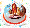 Lion King Edible Image Cake Topper Personalized Birthday Sheet Custom Frosting Round Circle