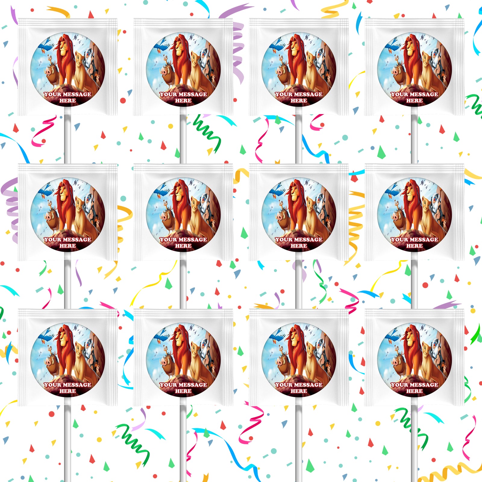 The Lion King Lollipops Party Favors Personalized Suckers 12 Pcs