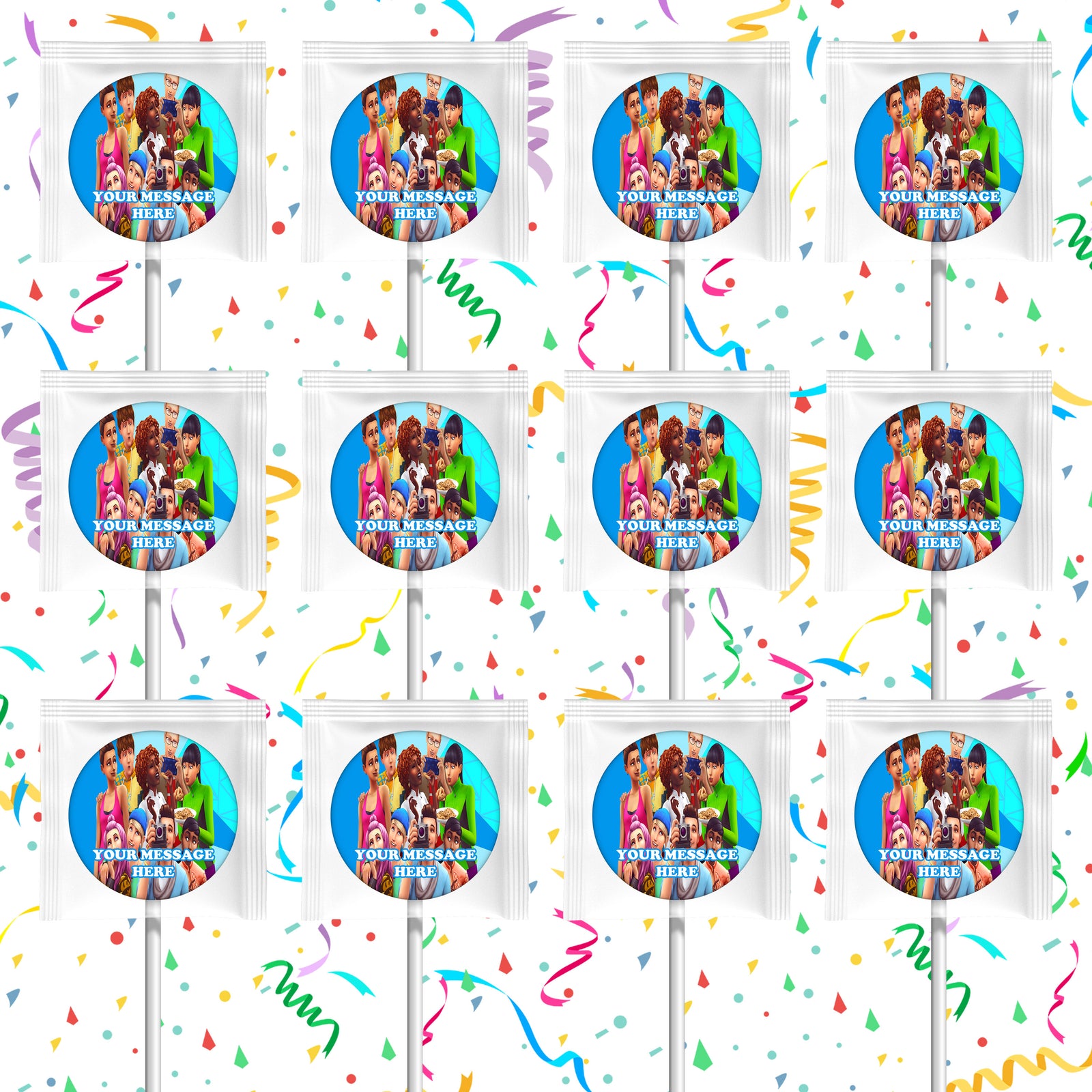 The Sims Lollipops Party Favors Personalized Suckers 12 Pcs