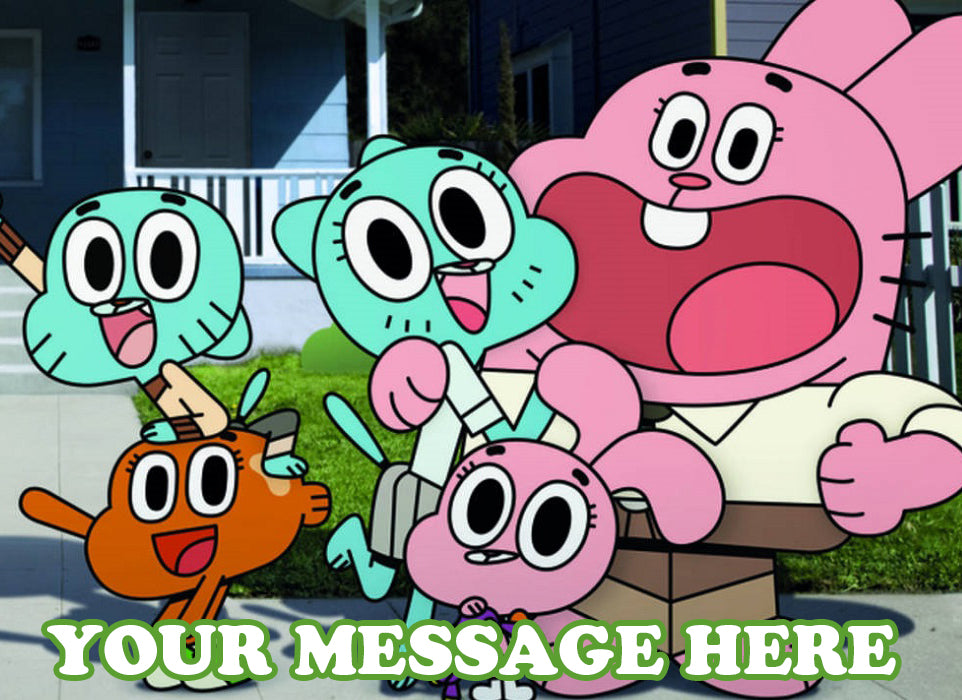 The Amazing World Of Gumball Edible Image Cake Topper Personalized Birthday Sheet Decoration Custom Party Frosting Transfer Fondant