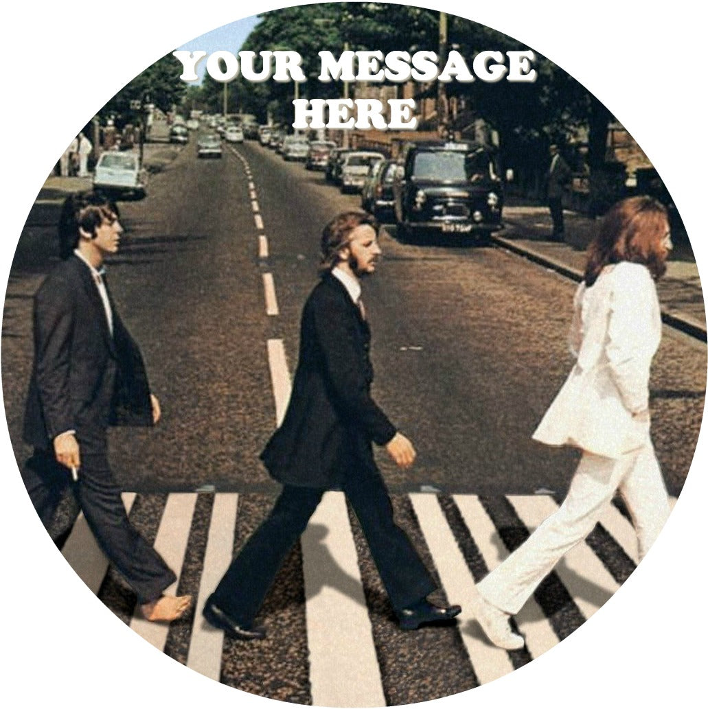 The Beatles Edible Image Cake Topper Personalized Birthday Sheet Custom Frosting Round Circle