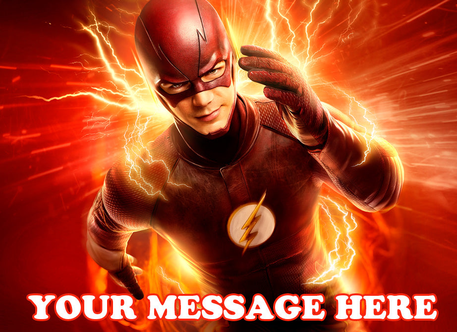 The Flash Edible Image Cake Topper Personalized Birthday Sheet Decoration Custom Party Frosting Transfer Fondant