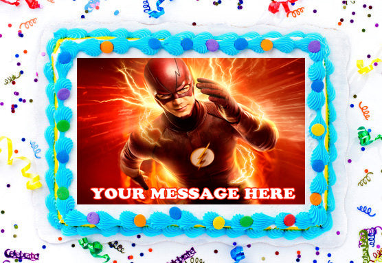 The Flash Edible Image Cake Topper Personalized Birthday Sheet Decoration Custom Party Frosting Transfer Fondant