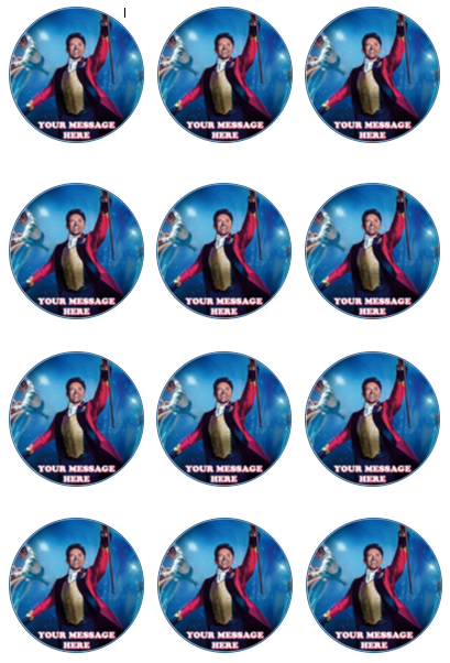 The Greatest Showman Edible Cupcake Toppers (12 Images) Cake Image Icing Sugar Sheet Edible Cake Images
