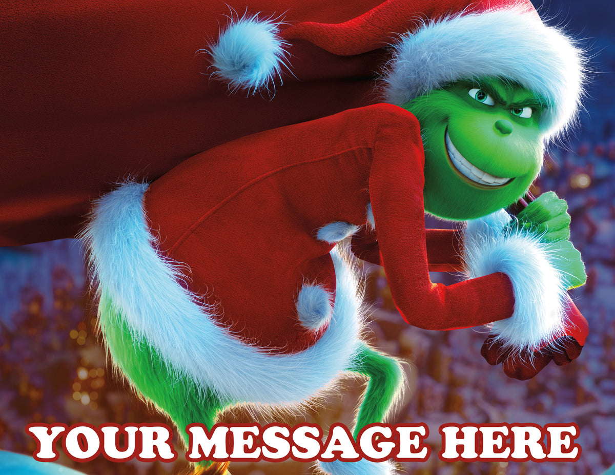 The Grinch Edible Image Cake Topper Personalized Birthday Sheet Decoration Custom Party Frosting Transfer Fondant