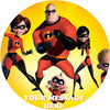 The Incredibles Edible Image Cake Topper Personalized Birthday Sheet Custom Frosting Round Circle