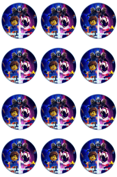 The Lego Movie 2 Edible Cupcake Toppers (12 Images) Cake Image Icing Sugar Sheet Edible Cake Images