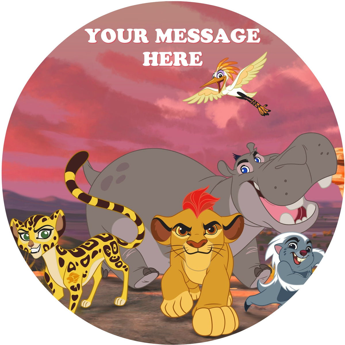 The Lion Guard Edible Image Cake Topper Personalized Birthday Sheet Custom Frosting Round Circle