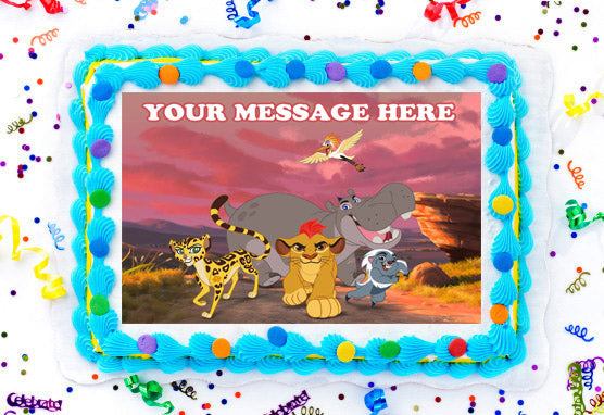 The Lion Guard Edible Image Cake Topper Personalized Birthday Sheet Decoration Custom Party Frosting Transfer Fondant