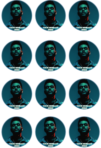 The Weeknd Edible Cupcake Toppers (12 Images) Cake Image Icing Sugar Sheet Edible Cake Images