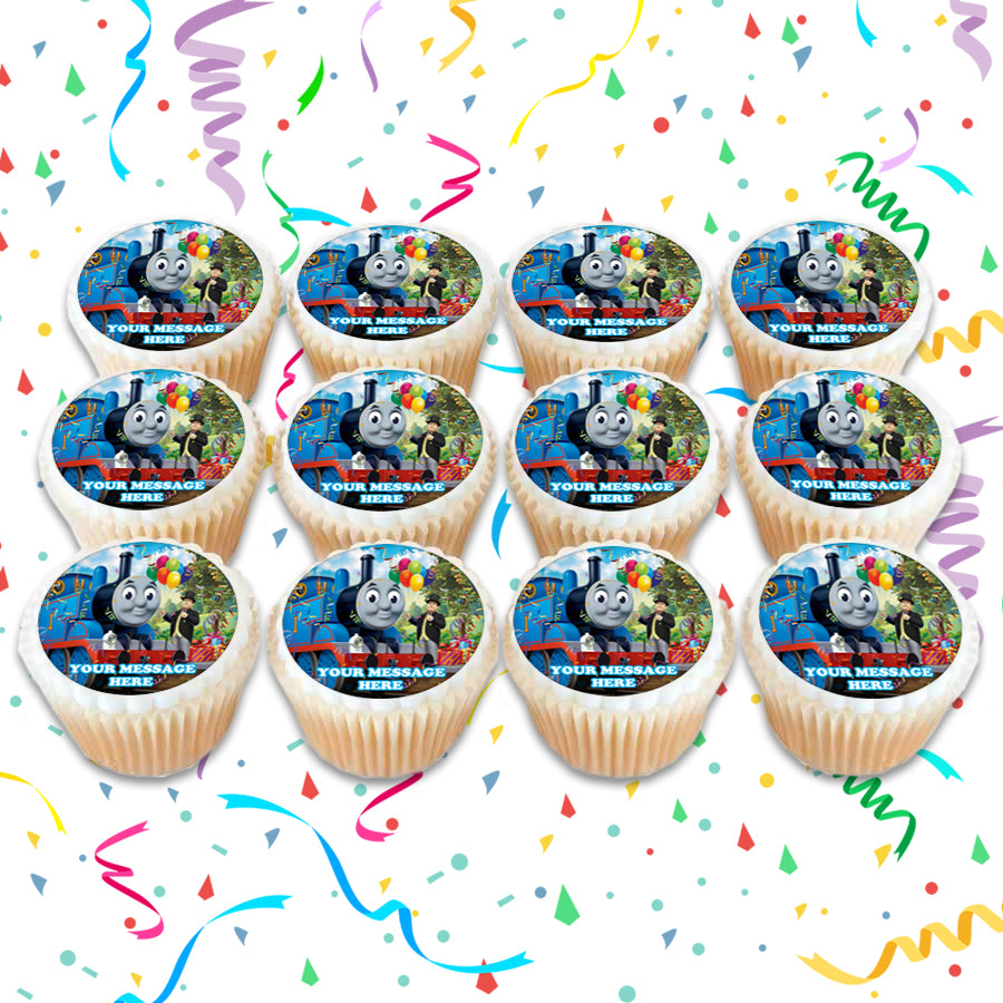 Thomas &amp; Friends Edible Cupcake Toppers (12 Images) Cake Image Icing Sugar Sheet Edible Cake Images