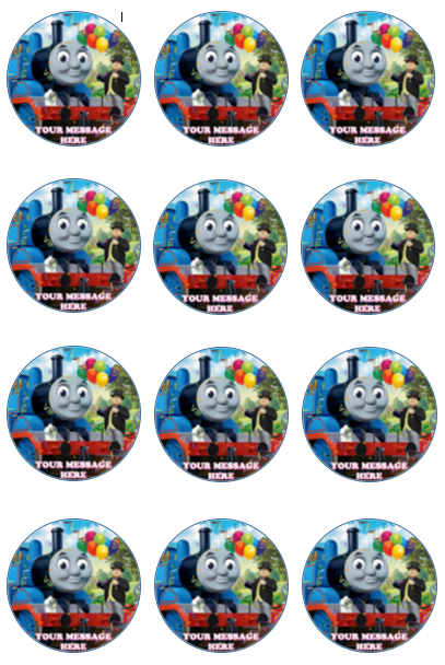 Thomas & Friends Edible Cupcake Toppers (12 Images) Cake Image Icing Sugar Sheet Edible Cake Images