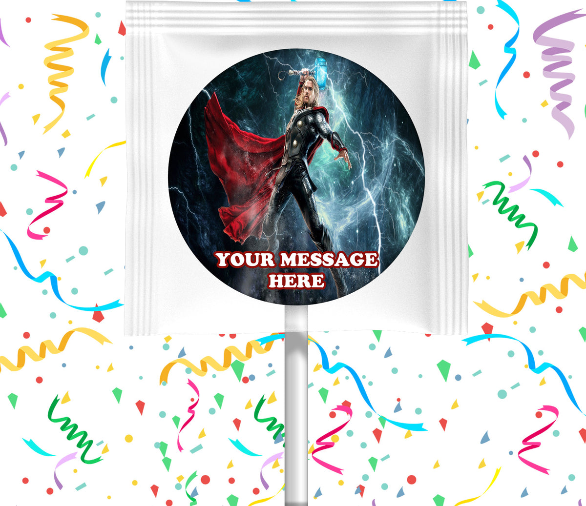 Thor Lollipops Party Favors Personalized Suckers 12 Pcs