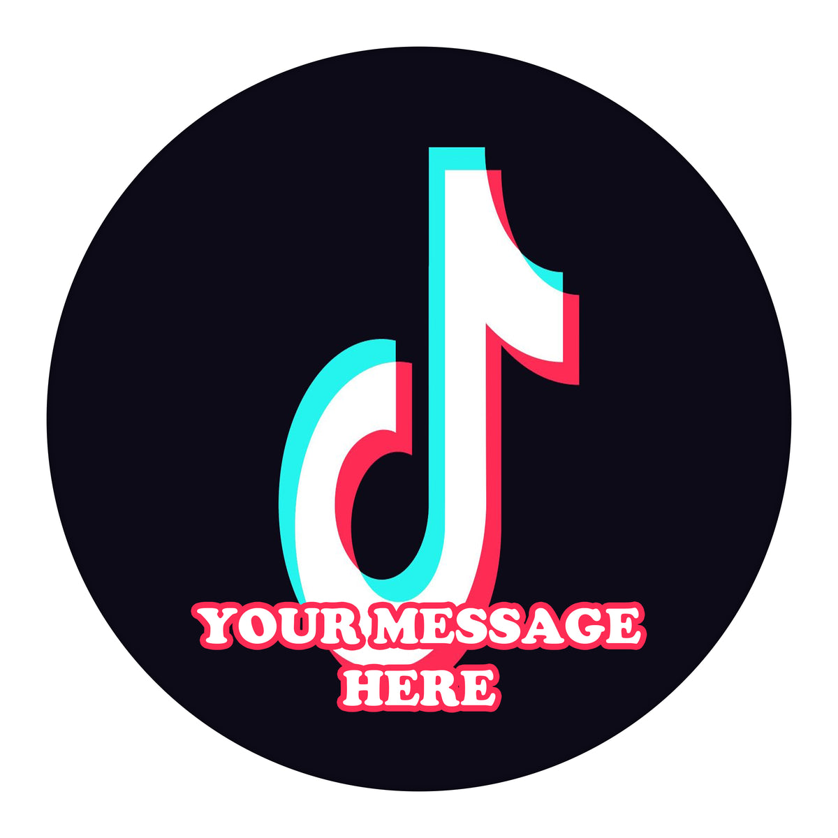 TikTok Edible Image Cake Topper Personalized Frosting Icing Sheet Custom Round