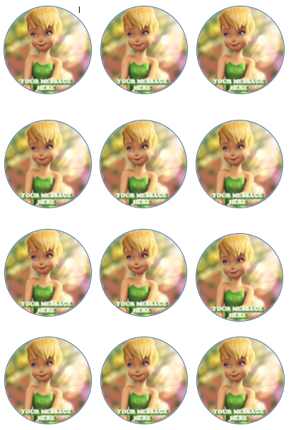 Tinker Bell Edible Cupcake Toppers (12 Images) Cake Image Icing Sugar Sheet Edible Cake Images