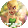 Tinker Bell Edible Image Cake Topper Personalized Birthday Sheet Custom Frosting Round Circle