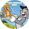 Tom And Jerry Edible Image Cake Topper Personalized Birthday Sheet Custom Frosting Round Circle