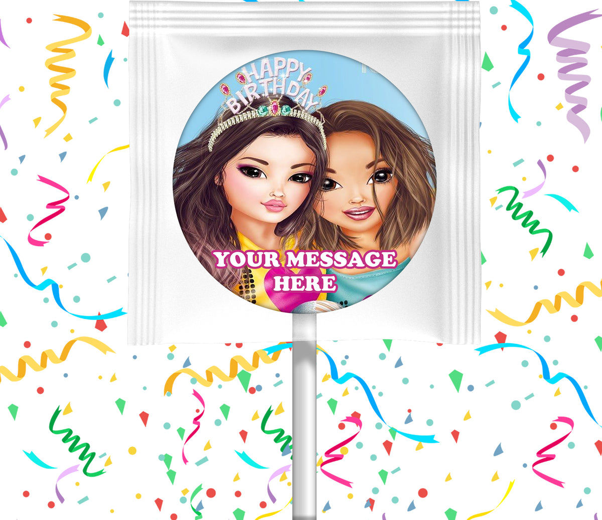 Top Model By Depesche Lollipops Party Favors Personalized Suckers 12 Pcs