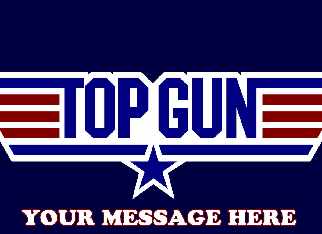 Top Gun Edible Image Cake Topper Personalized Birthday Sheet Decoration Custom Party Frosting Transfer Fondant