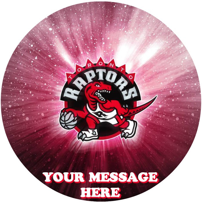 Toronto Raptors Edible Image Cake Topper Personalized Birthday Sheet Custom Frosting Round Circle