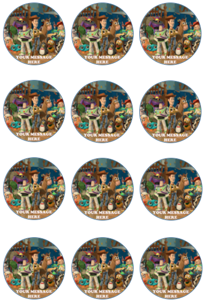 Toy Story Edible Cupcake Toppers (12 Images) Cake Image Icing Sugar Sheet Edible Cake Images
