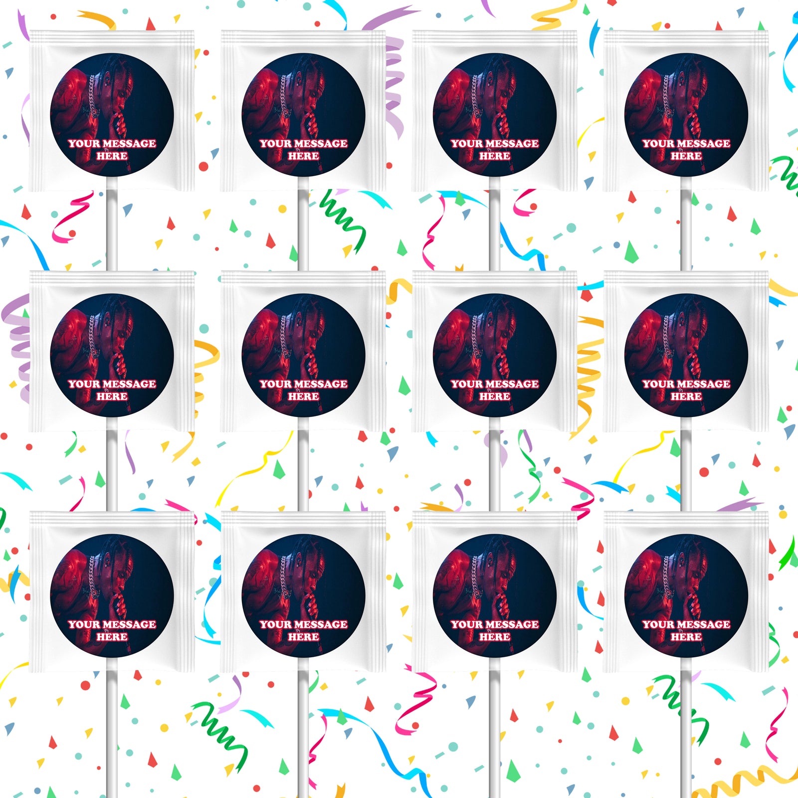 Travis Scott Lollipops Party Favors Personalized Suckers 12 Pcs
