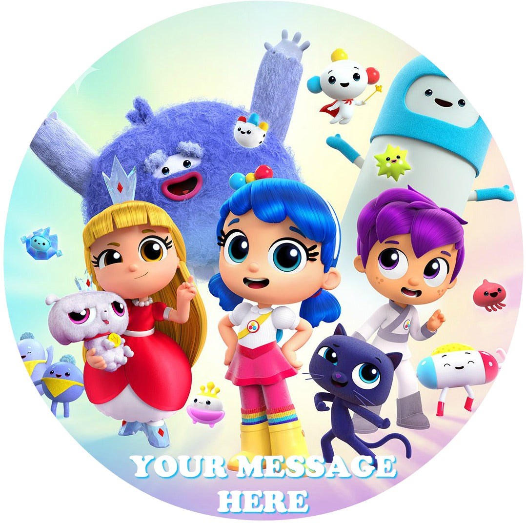 True And The Rainbow Kingdom Edible Image Cake Topper Personalized Birthday Sheet Custom Frosting Round Circle