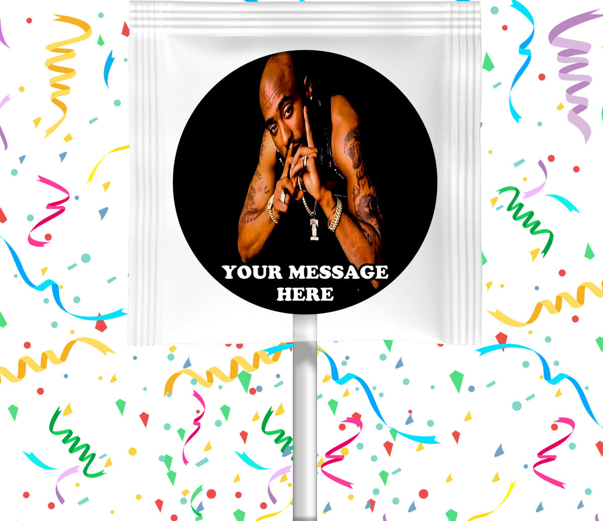 Tupac Shakur Lollipops Party Favors Personalized Suckers 12 Pcs