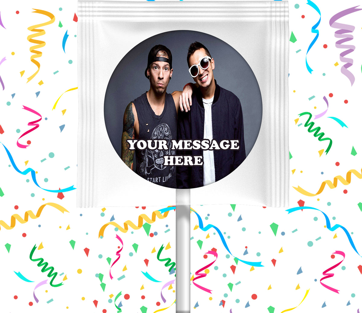 Twenty One Pilots Lollipops Party Favors Personalized Suckers 12 Pcs
