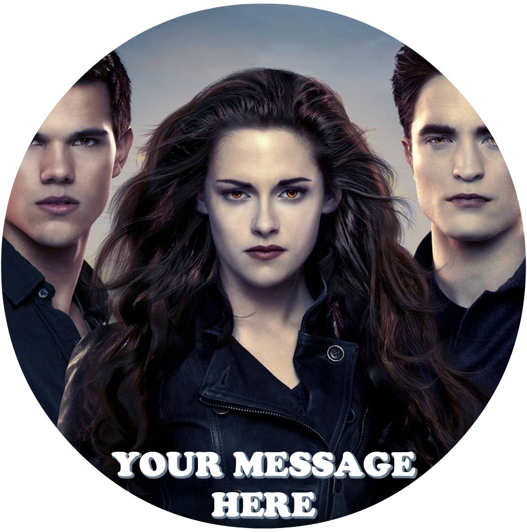 Twilight Edible Image Cake Topper Personalized Birthday Sheet Custom Frosting Round Circle