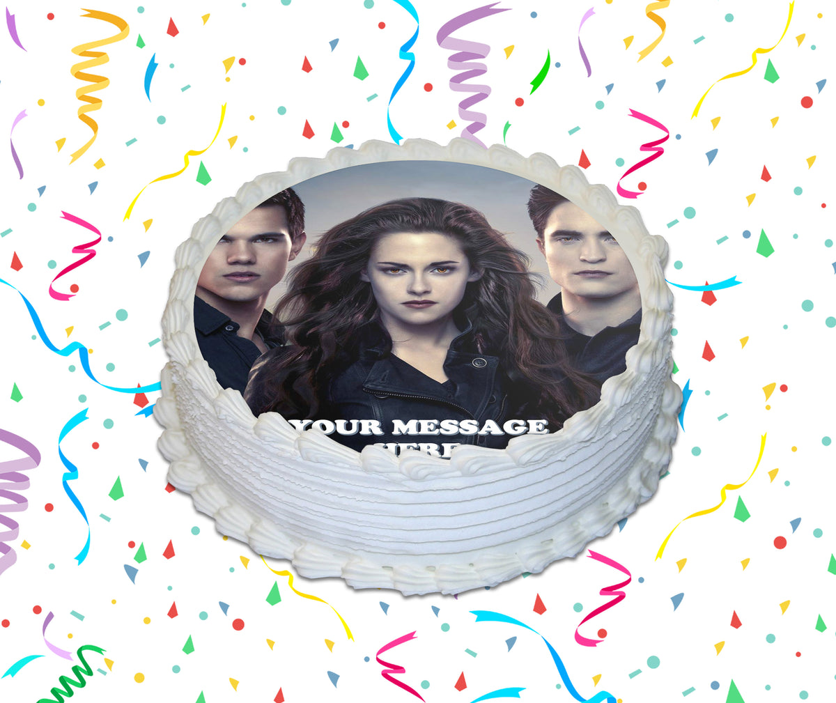 Twilight Edible Image Cake Topper Personalized Birthday Sheet Custom Frosting Round Circle