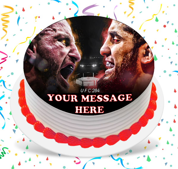 UFC 284 Makhachev vs Volkanovski Edible Image Cake Topper Personalized ...