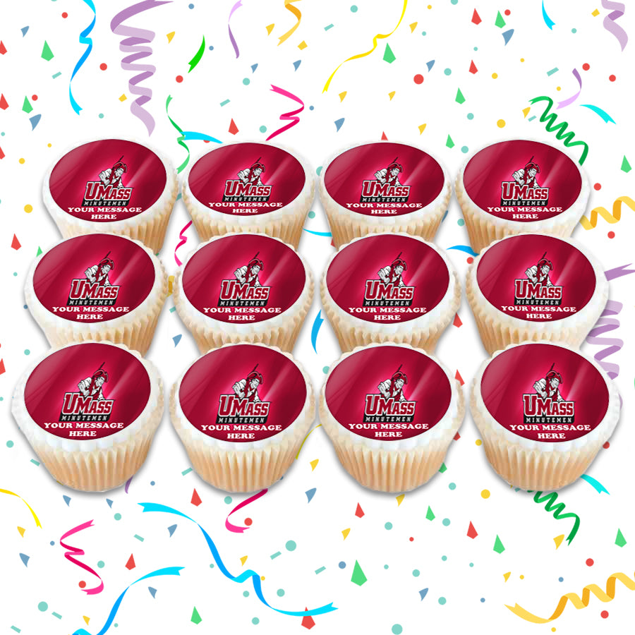 UMass Minutemen Edible Cupcake Toppers (12 Images) Cake Image Icing Sugar Sheet Edible Cake Images