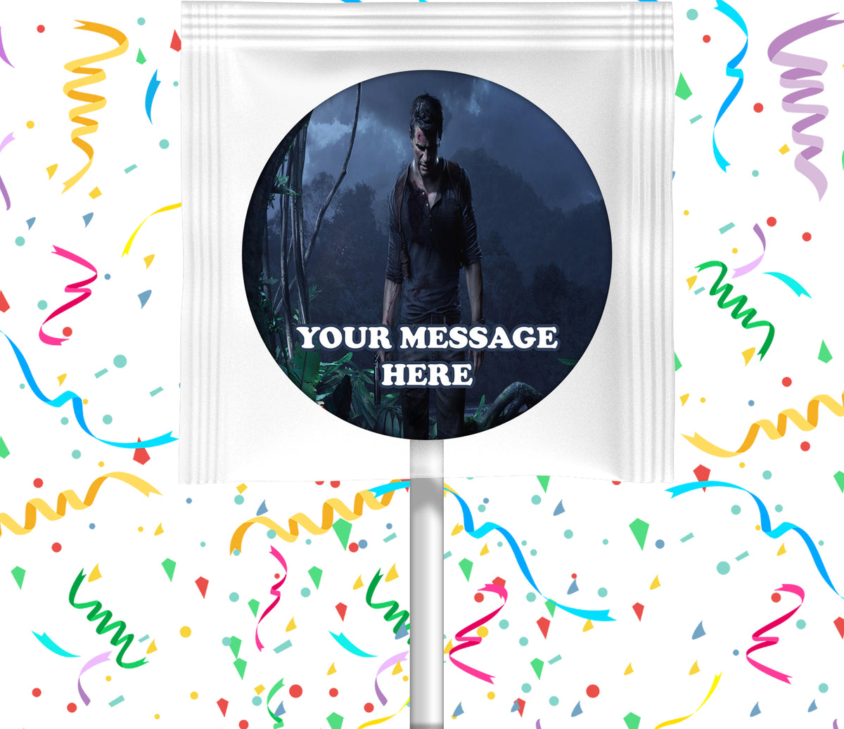 Uncharted Lollipops Party Favors Personalized Suckers 12 Pcs