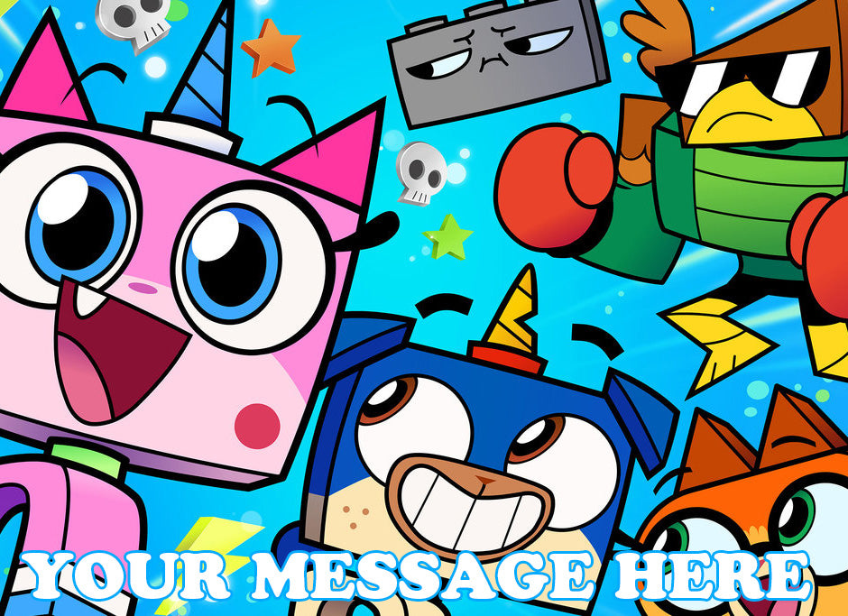 Unikitty Edible Image Cake Topper Personalized Birthday Sheet Decoration Custom Party Frosting Transfer Fondant