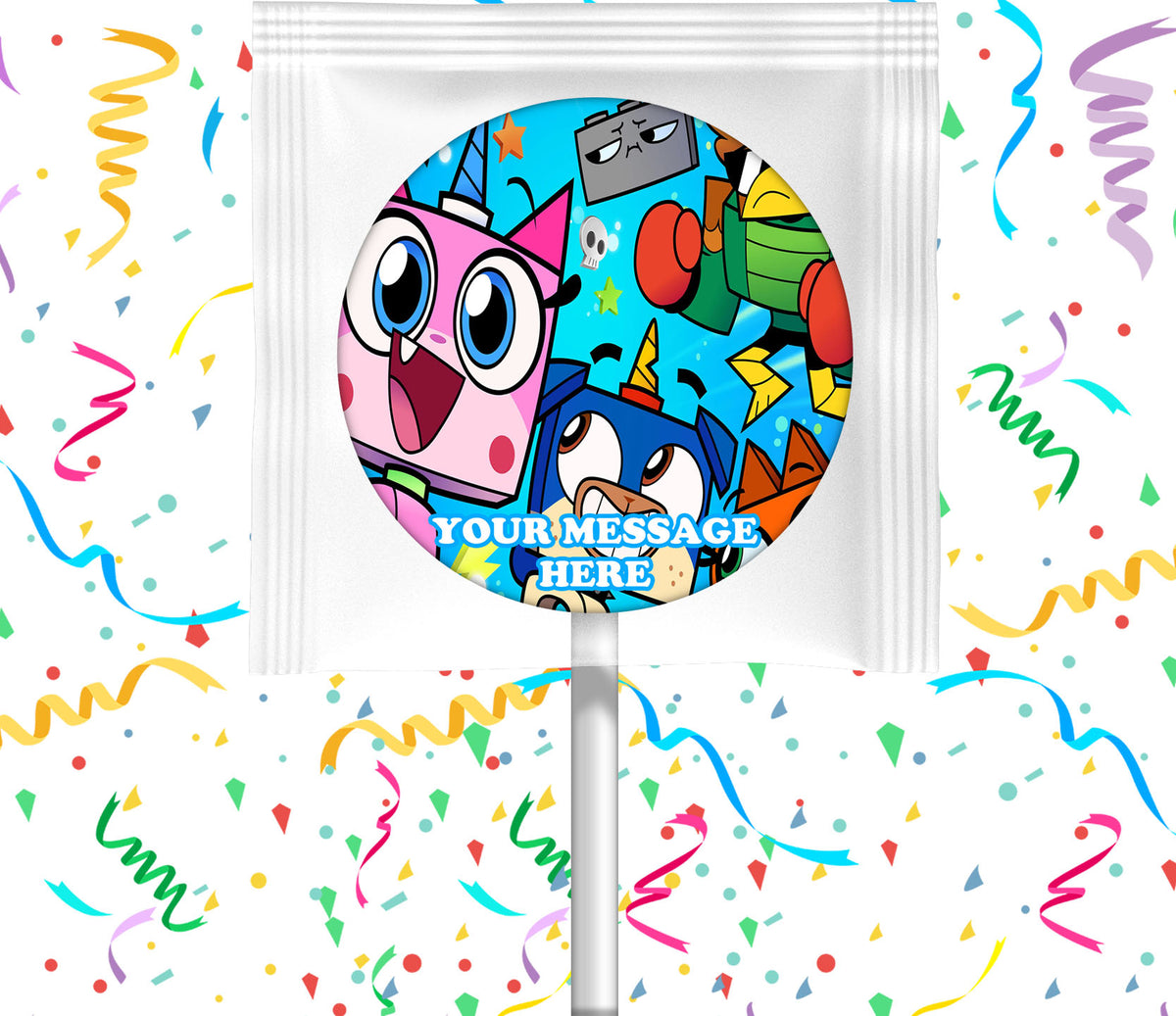 Unikitty Lollipops Party Favors Personalized Suckers 12 Pcs
