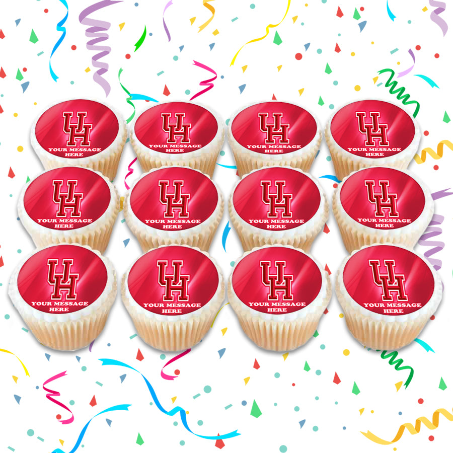 University Of Houston Edible Cupcake Toppers (12 Images) Cake Image Icing Sugar Sheet Edible Cake Images