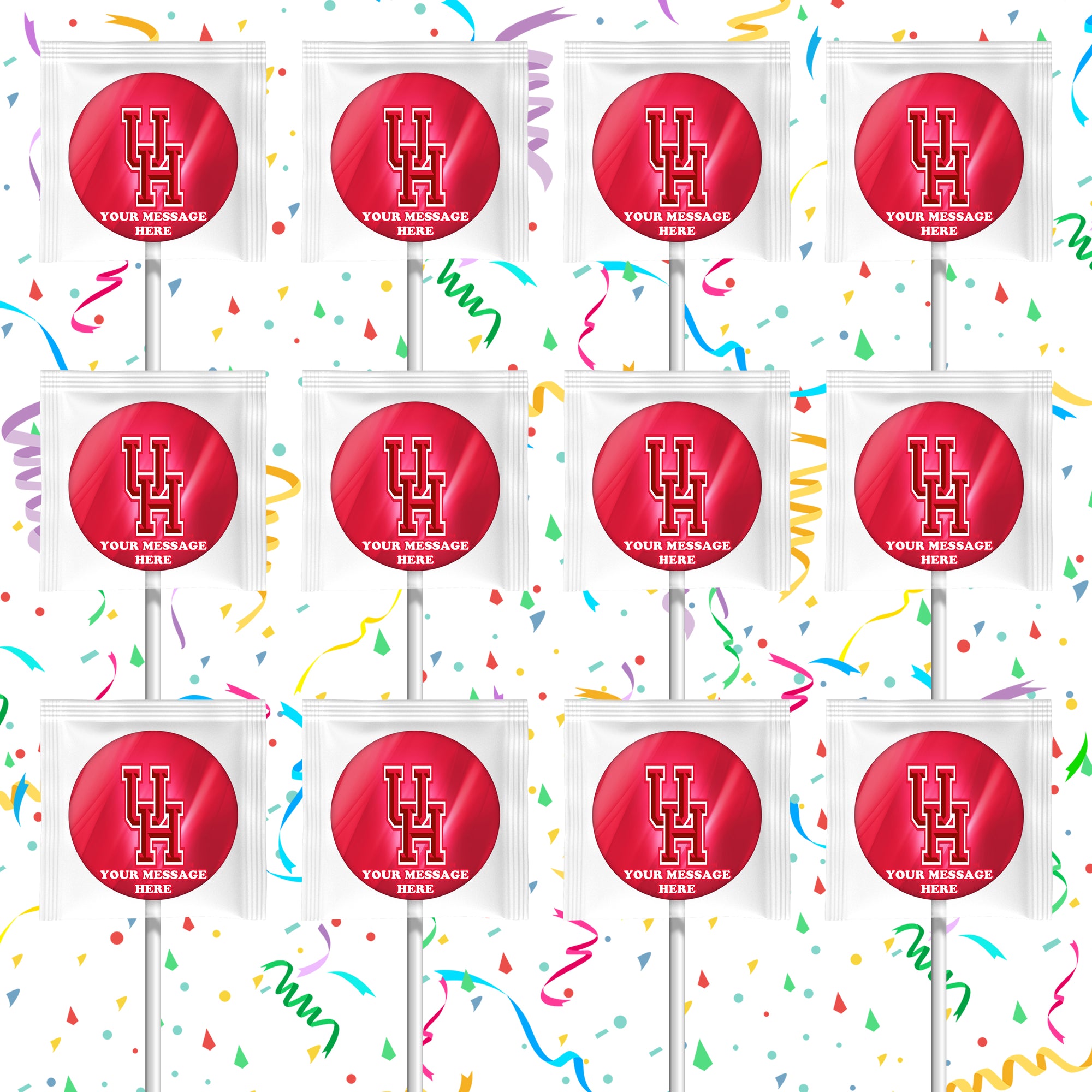 University Of Houston Lollipops Party Favors Personalized Suckers 12 Pcs