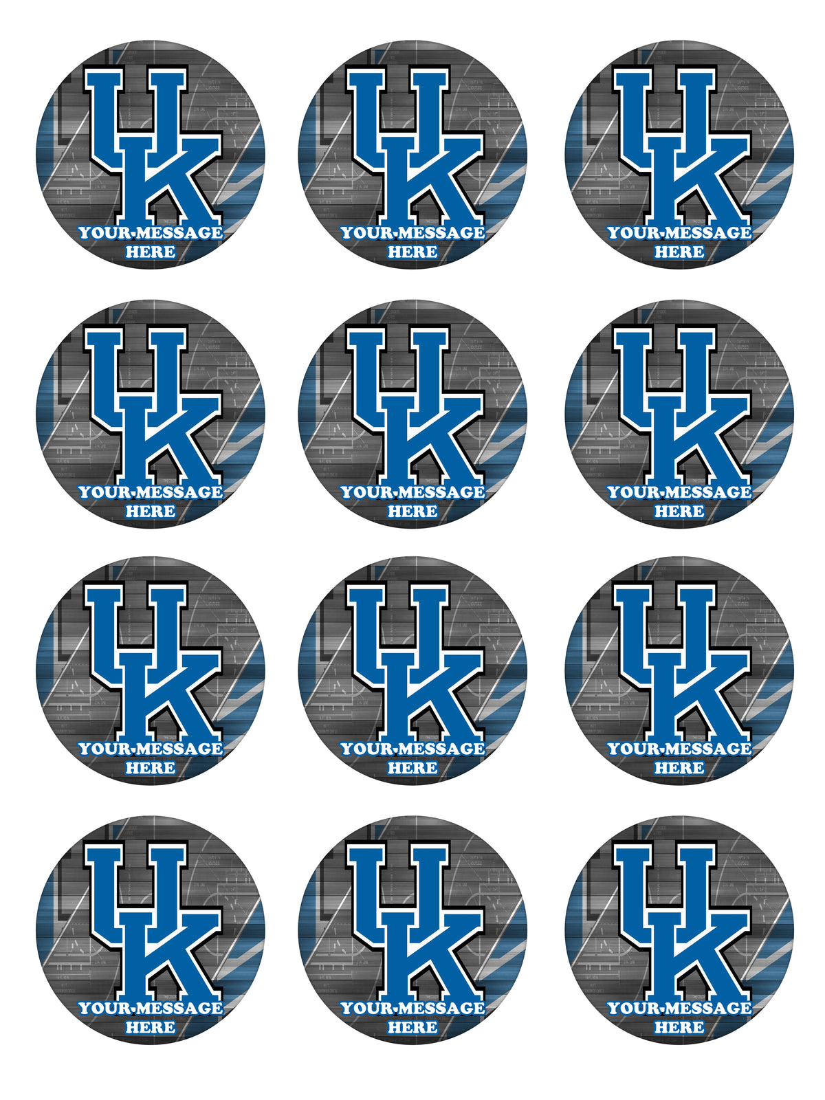 University Of Kentucky Edible Cupcake Toppers (12 Images) Cake Image Icing Sugar Sheet Edible Cake Images