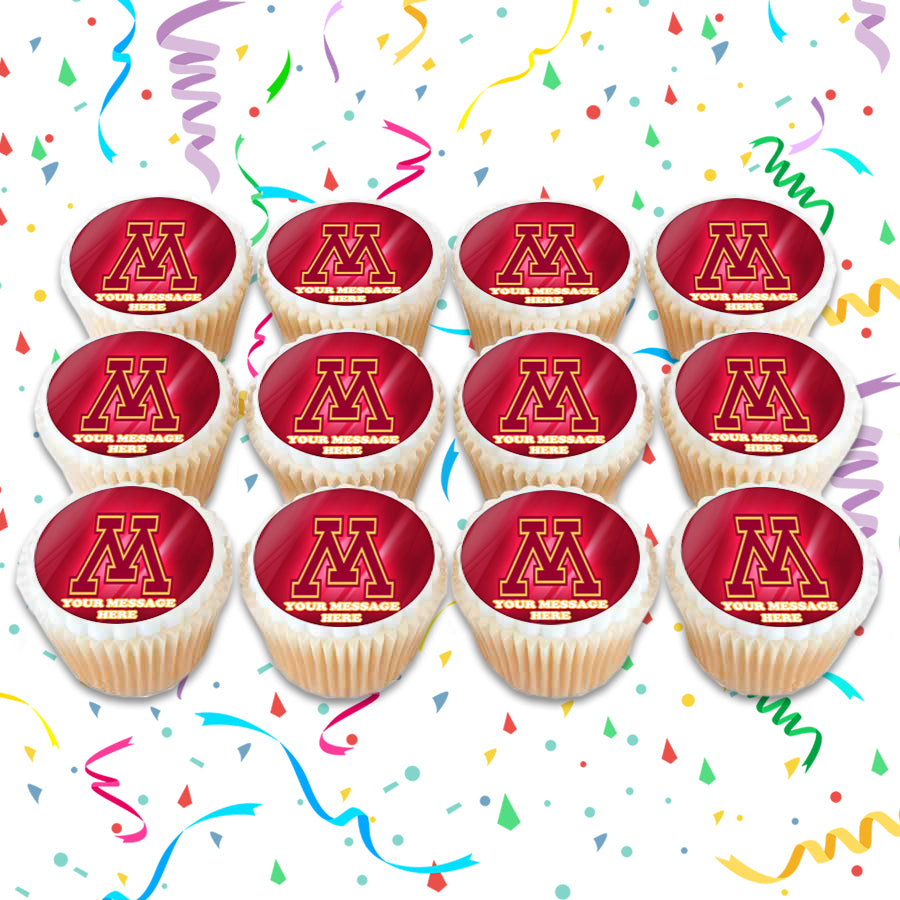 University Of Minnesota Edible Cupcake Toppers (12 Images) Cake Image Icing Sugar Sheet Edible Cake Images