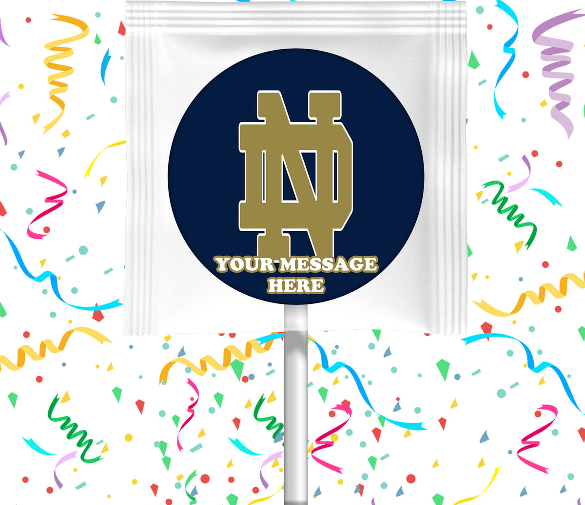 University Of Notre Dame Lollipops Party Favors Personalized Suckers 12 Pcs