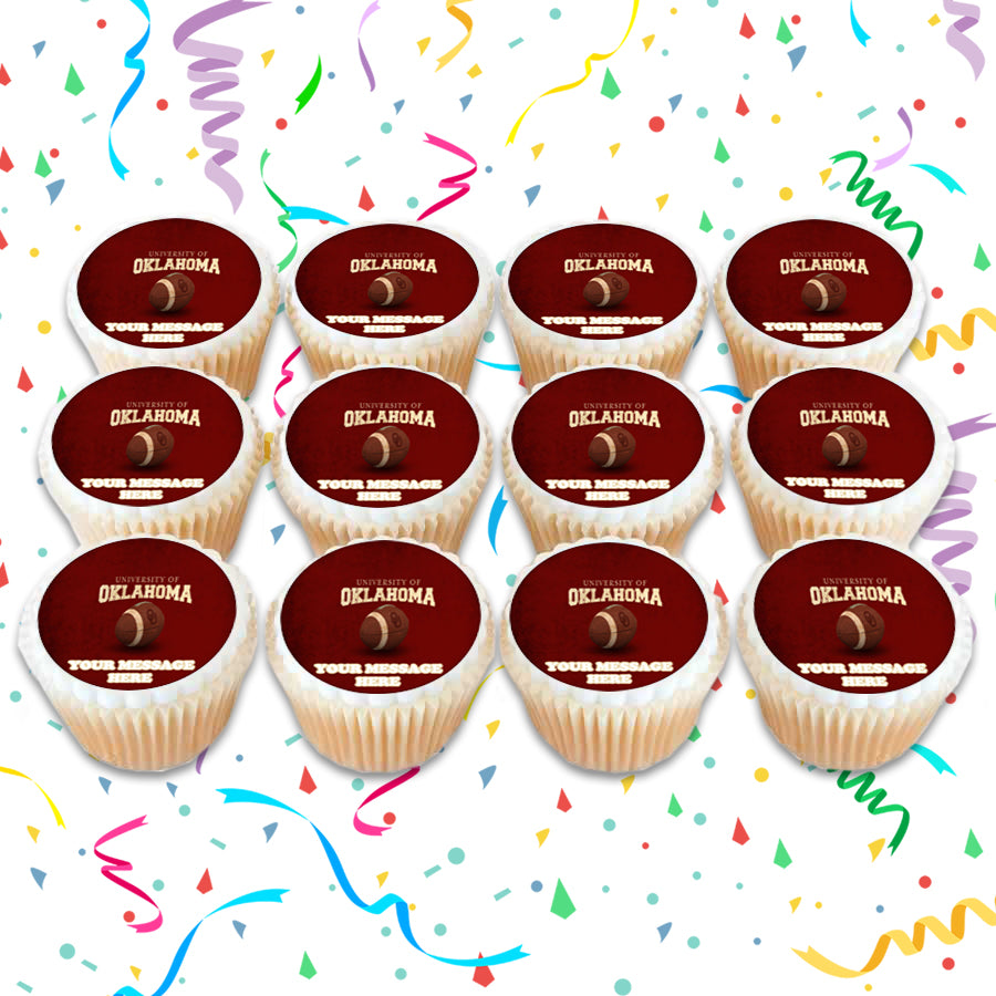 University Of Oklahoma Edible Cupcake Toppers (12 Images) Cake Image Icing Sugar Sheet Edible Cake Images