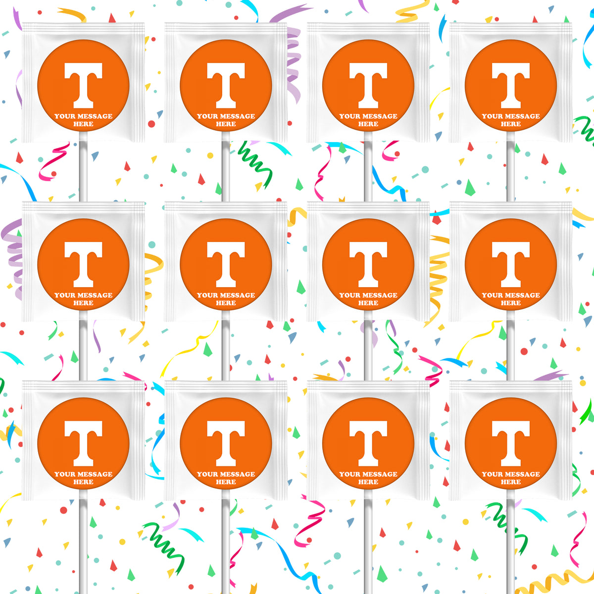 University Of Tennessee Lollipops Party Favors Personalized Suckers 12 Pcs