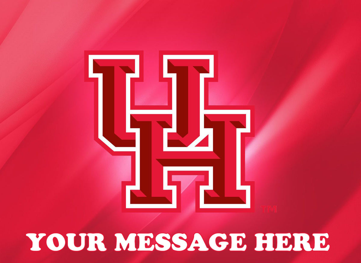 University Of Houston Edible Image Cake Topper Personalized Birthday Sheet Decoration Custom Party Frosting Transfer Fondant