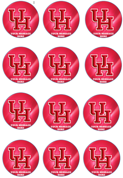 University Of Houston Edible Cupcake Toppers (12 Images) Cake Image Icing Sugar Sheet Edible Cake Images