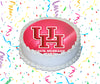 University Of Houston Edible Image Cake Topper Personalized Birthday Sheet Custom Frosting Round Circle